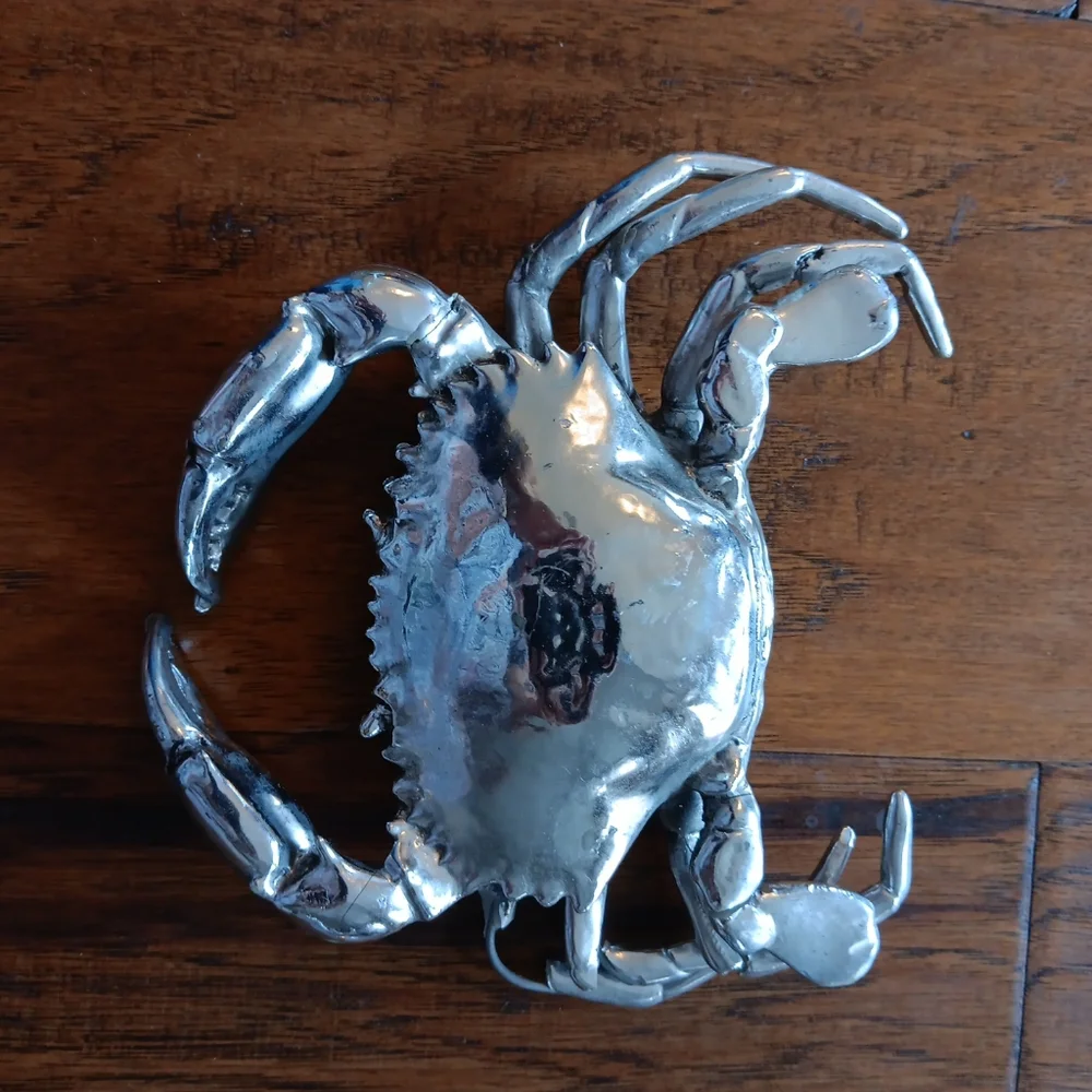 GORGEOUS Pair of Z Gallerie Metal Lobster & Crab Sculptures.